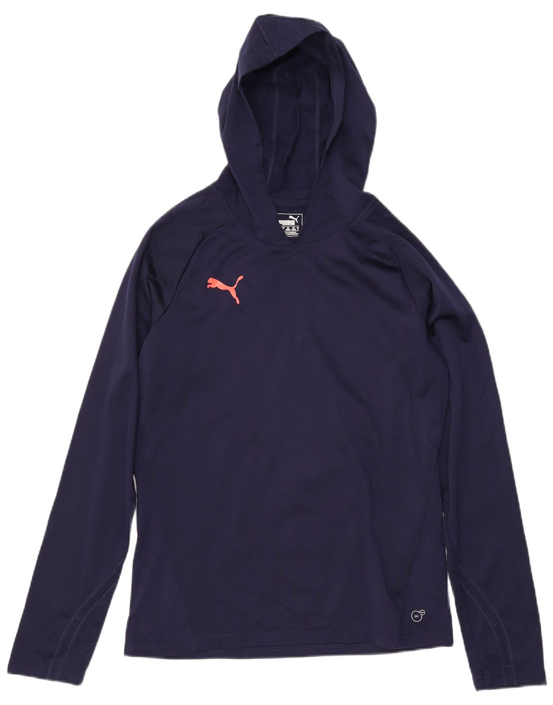PUMA Haut à capuche à manches longues pour homme Bleu marine moyen Polyester