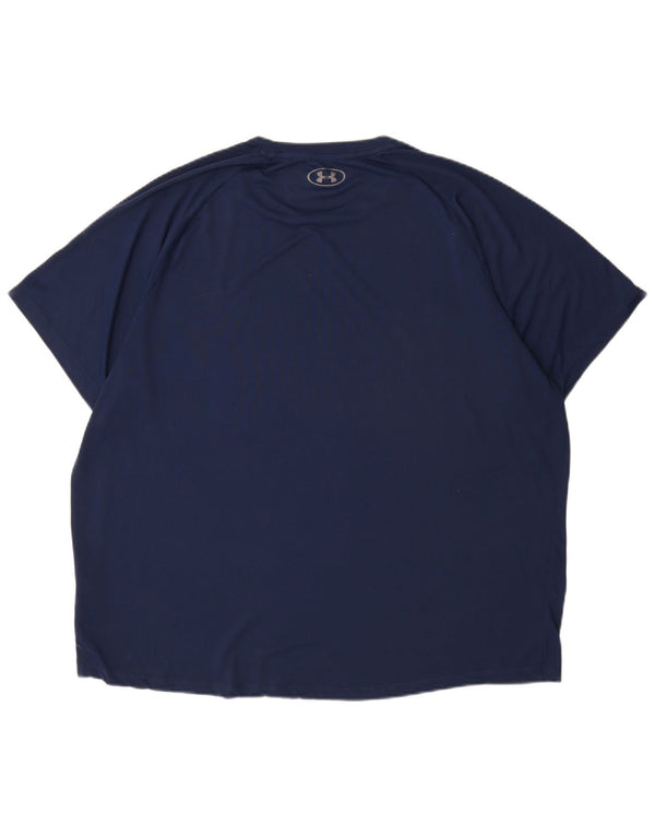 Under Armour T-Shirt Homme Top 2XL Bleu Marine Polyester