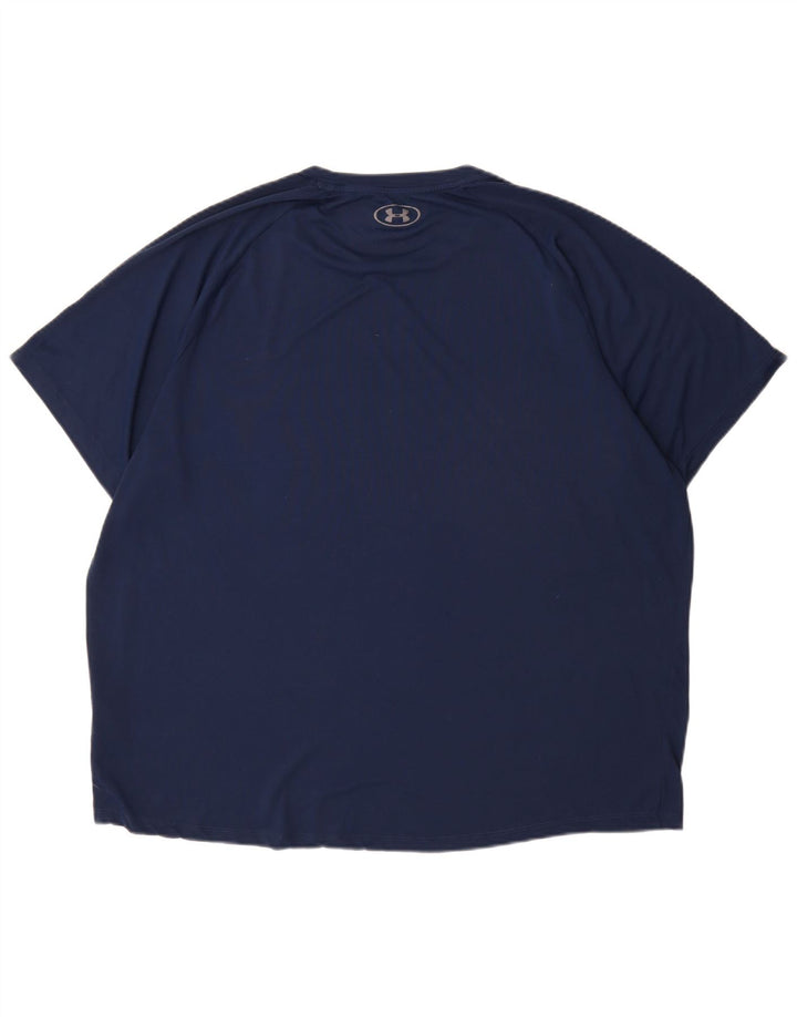 Under Armour T-Shirt Homme Top 2XL Bleu Marine Polyester
