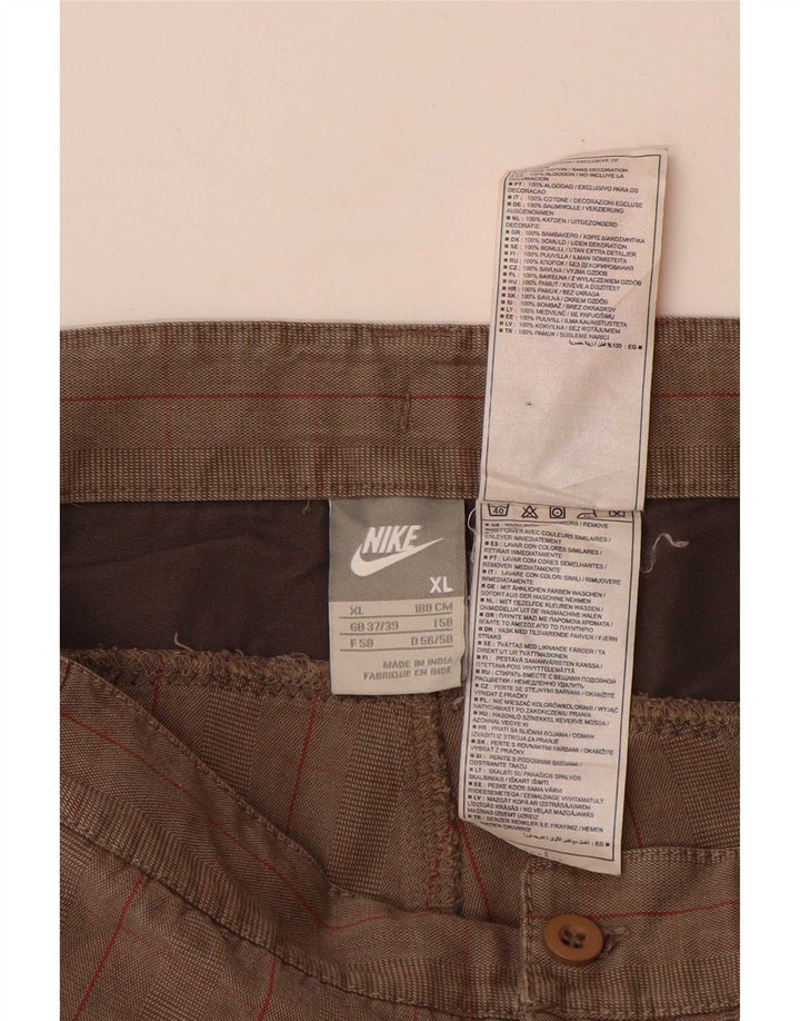 Nike Short cargo XL W38 en coton à carreaux gris pour homme