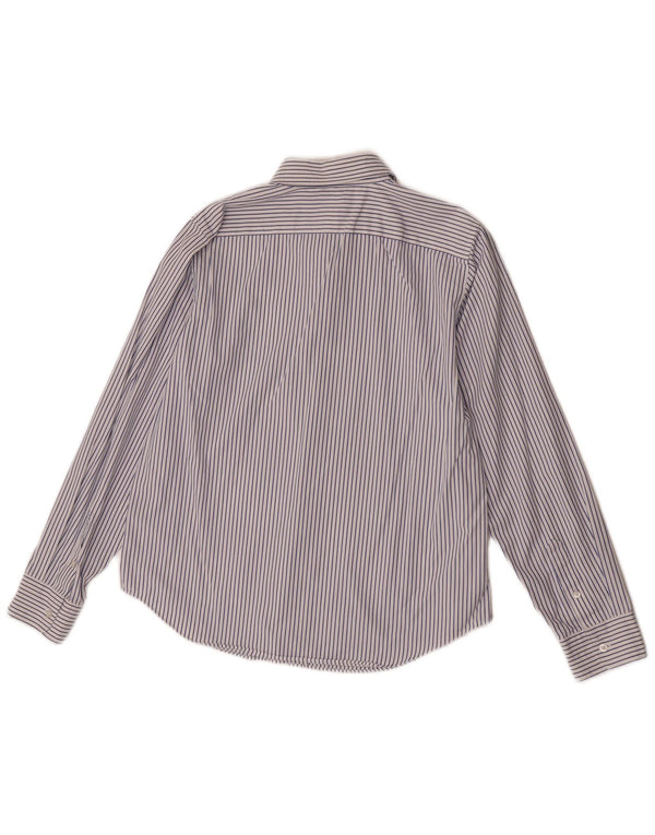 Chemise Ralph Lauren Femme UK 14 Coton à fines rayures bleu moyen