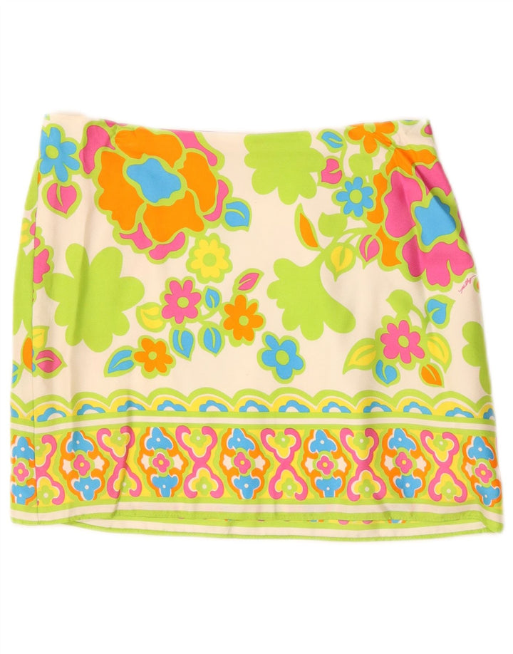 MILLY Womens Mini Skirt US 2 XS W28 White Floral