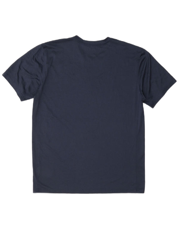Nike Hommes Dri Fit T-Shirt Haut Large Bleu Marine Polyester