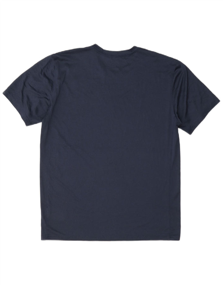 Nike Hommes Dri Fit T-Shirt Haut Large Bleu Marine Polyester