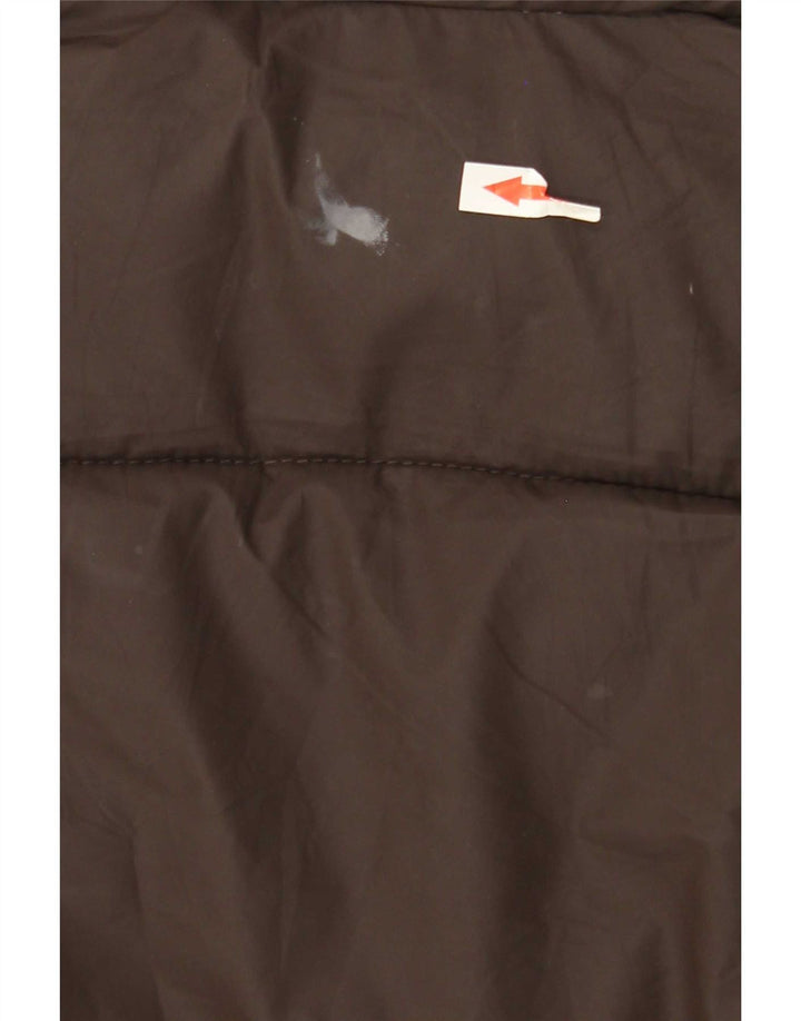Zara Veste rembourrée surdimensionnée pour femme UK 6 XS Marron Polyester