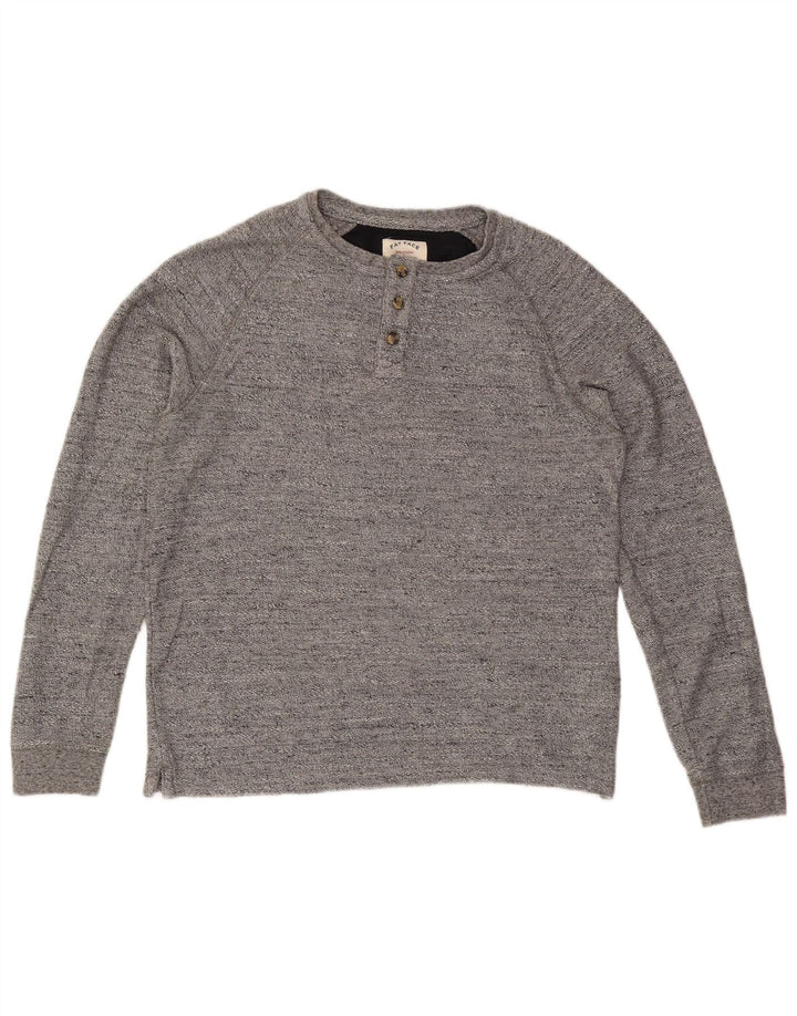 Fat Face Sweat-Shirt Homme Gris Moyen Moucheté Coton