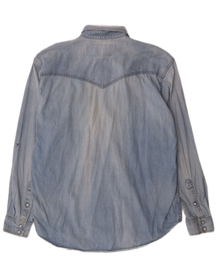 WRANGLER Chemise en Jean Homme Grand Bleu Coton