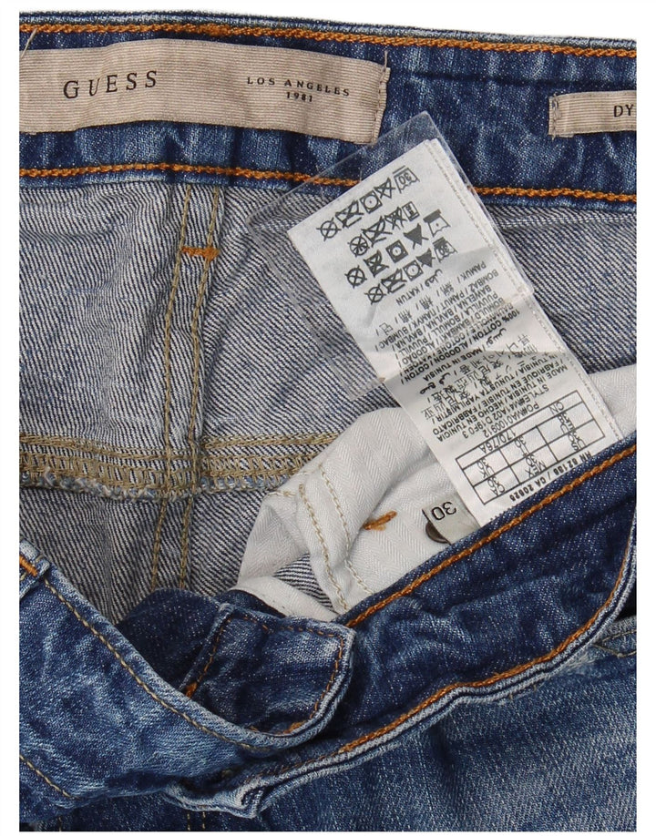 GUESS Womens Slim Jeans W30 L30 Blue Cotton