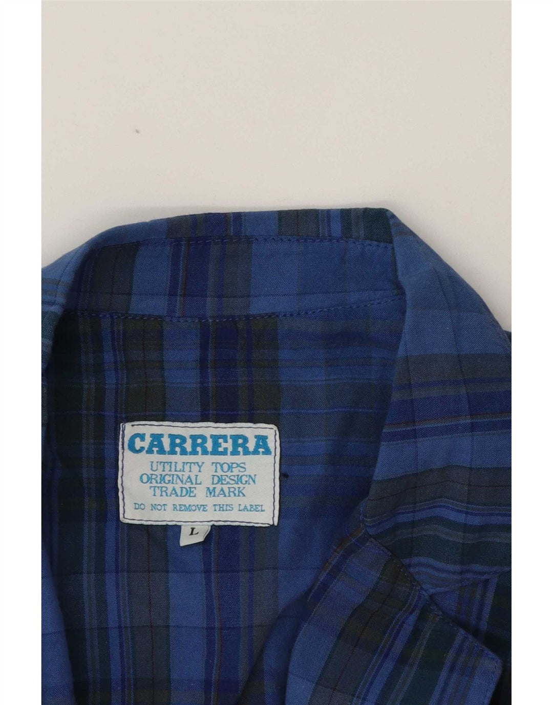 Carrera Veste blazer à 2 boutons pour homme UK 40 Grand carreaux bleus