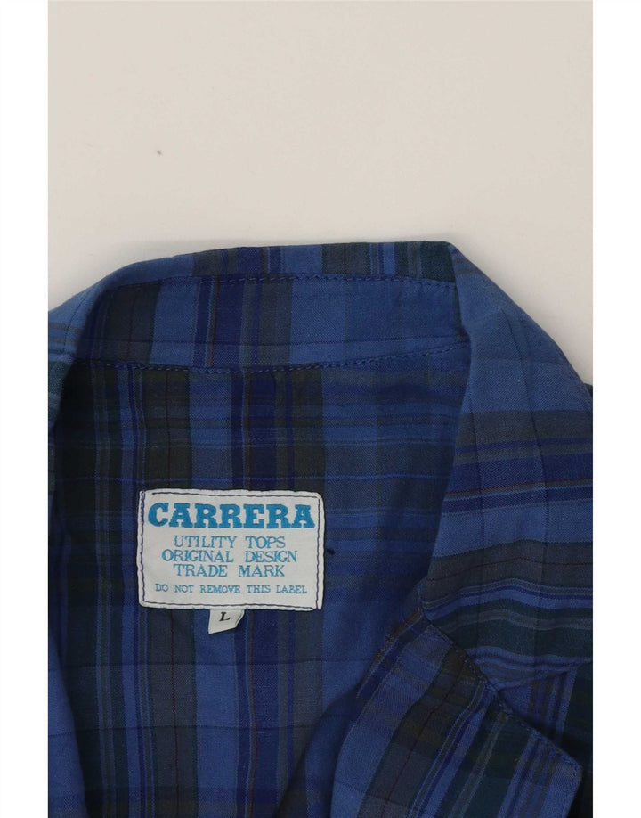 Carrera Veste blazer à 2 boutons pour homme UK 40 Grand carreaux bleus