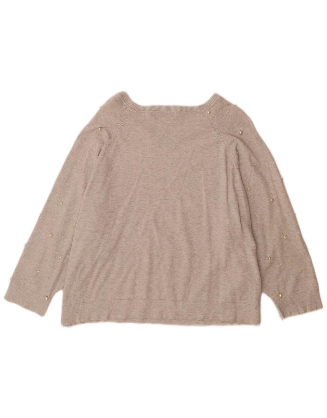 Zara Pull surdimensionné à col bateau pour femme UK 14 Gris moyen Viscose