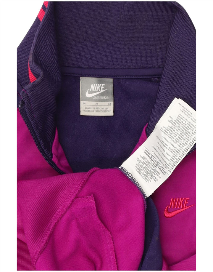 NIKE Veste de survêtement pour femme UK 12 Polyester color block violet moyen