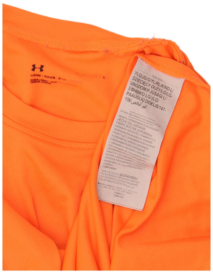 UNDER ARMOUR T-Shirt Garçon 11-12 ans Large Orange Polyester