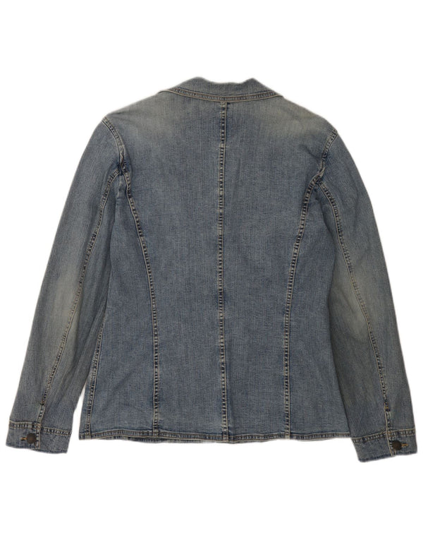 ESPRIT Veste blazer en jean à 2 boutons pour femme UK 16 Large Bleu Coton
