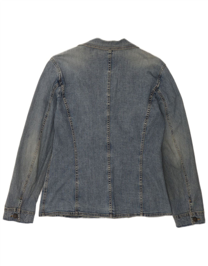 ESPRIT Veste blazer en jean à 2 boutons pour femme UK 16 Large Bleu Coton