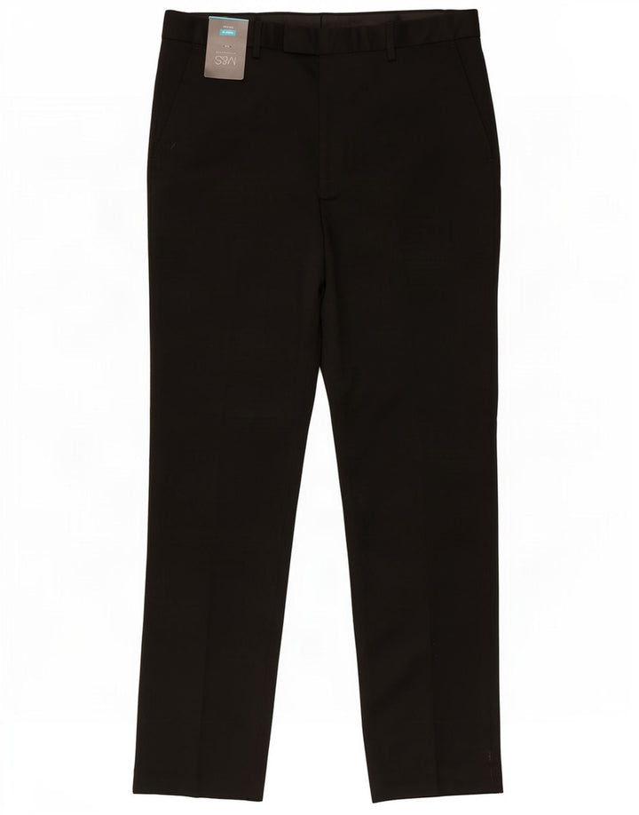 Marks & Spencer Pantalon de costume coupe classique pour homme W34 L33 Noir Polyester