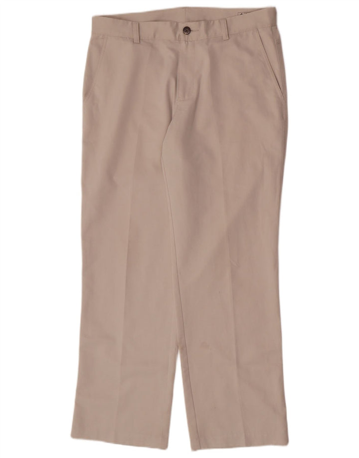 Adidas Pantalon Chino Droit Homme W32 L30 Beige Polyester