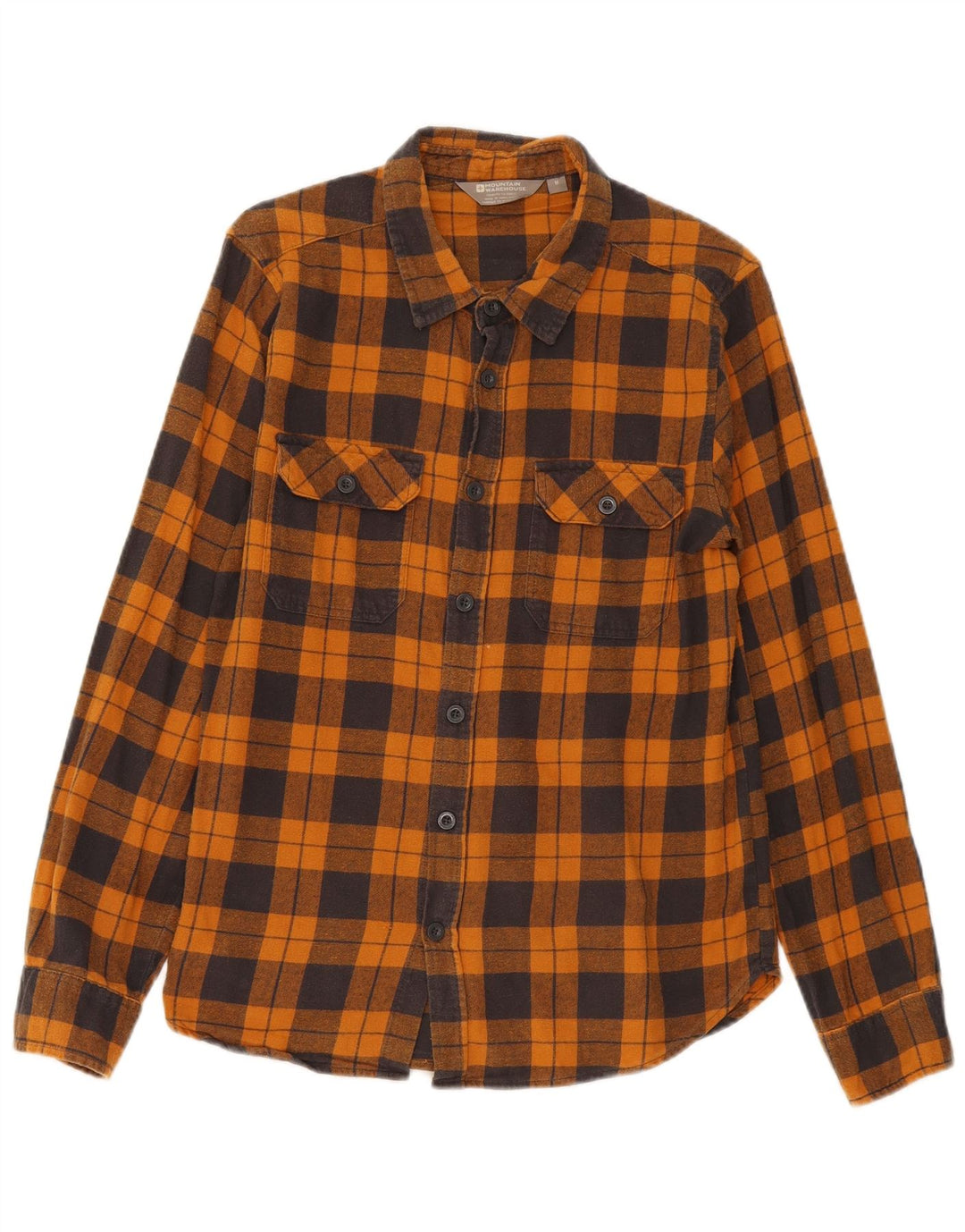 Mountain Warehouse Chemise en flanelle pour homme en coton à carreaux orange moyen