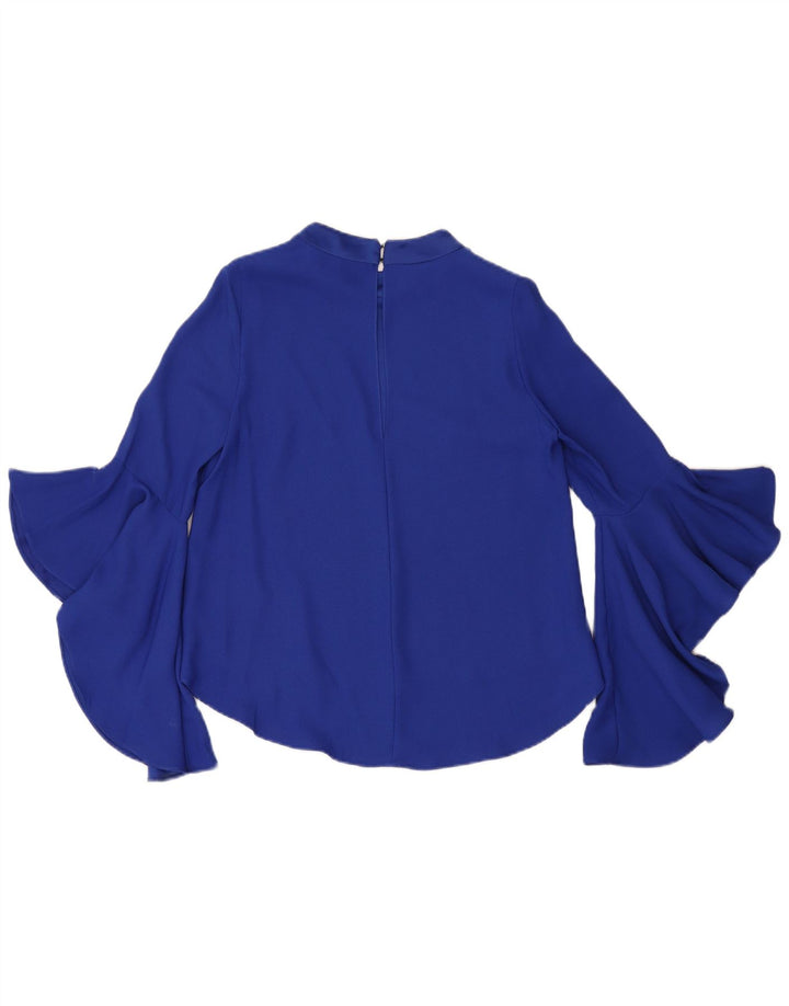 Coast Chemisier à manches longues pour femme UK 10 Petit Bleu Polyester