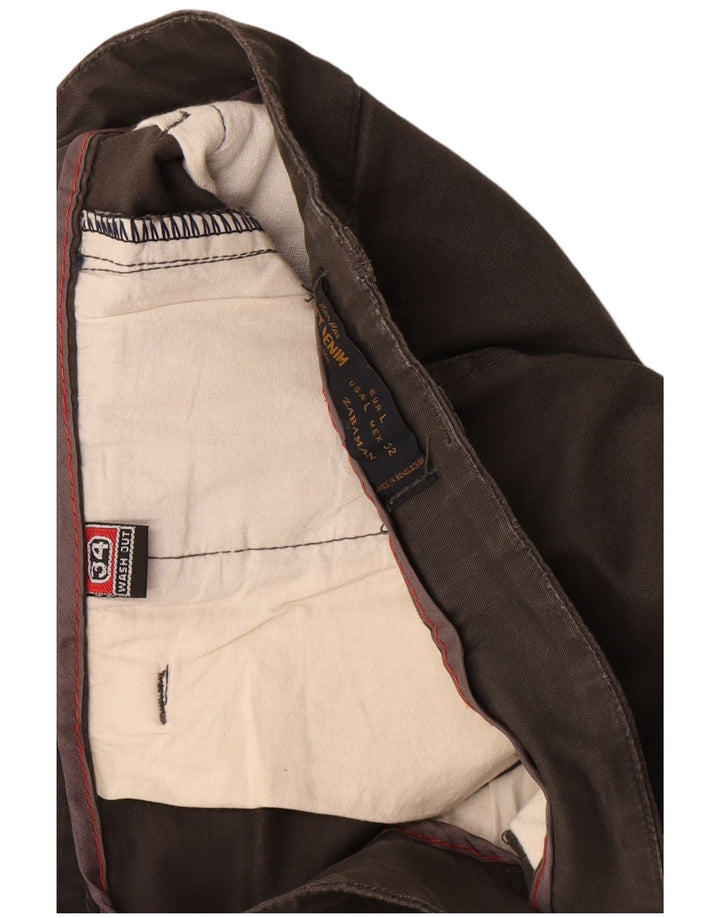 Zara Pantalon Chino Slim Homme Large W32 L30 Kaki