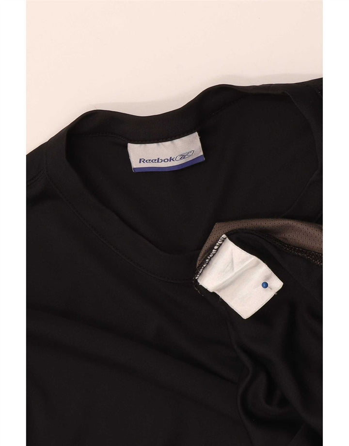 Reebok Tee-Shirt Top Homme Noir Moyen Colourblock