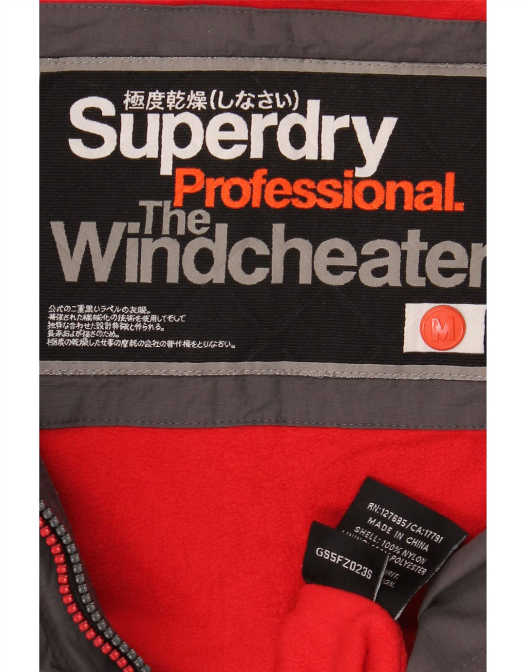 Superdry Veste coupe-vent à capuche The Windcheater pour femme UK 14 Gris moyen