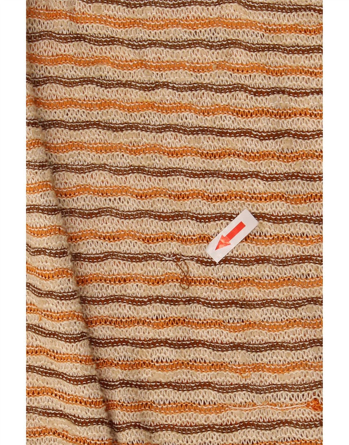 vintage Womens Knit Slip Dress UK 12 Moyen Multicolore Rayé