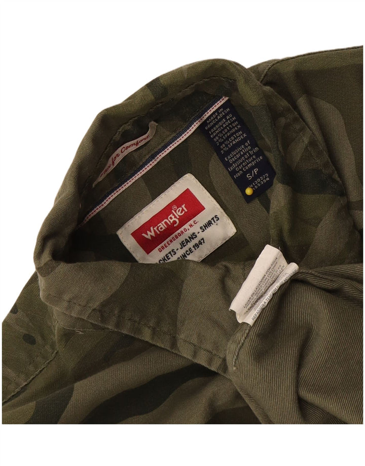 Wrangler Chemise Homme Petit Kaki Camouflage Coton