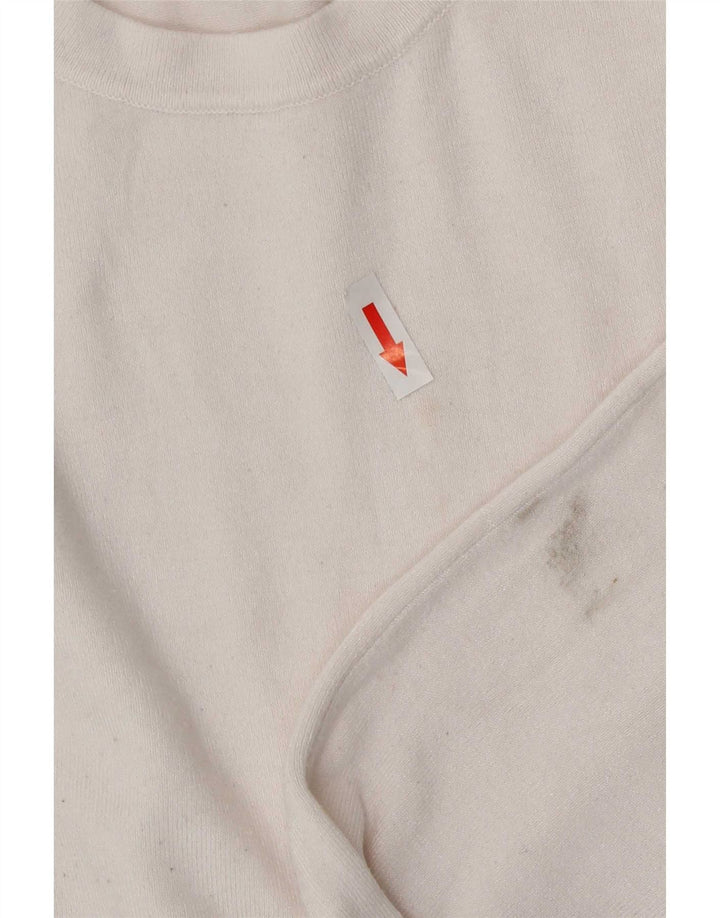 Zara Pull ras du cou pour femme UK 14 Large Blanc