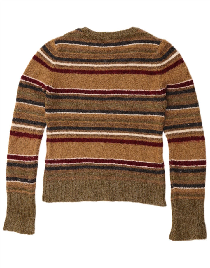 Zara Pull ras du cou pour femme UK 12 Medium Multicolore Rayé