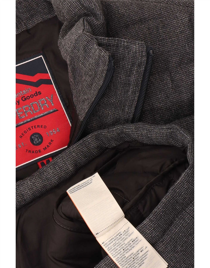 Superdry Veste matelassée pour hommes UK 38 Gris moyen Polyester