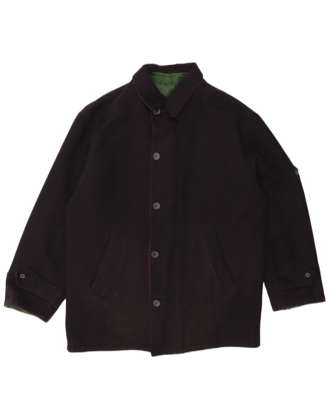 Ivy Oxford Veste réversible pour homme UK 40 Large Bleu marine en laine