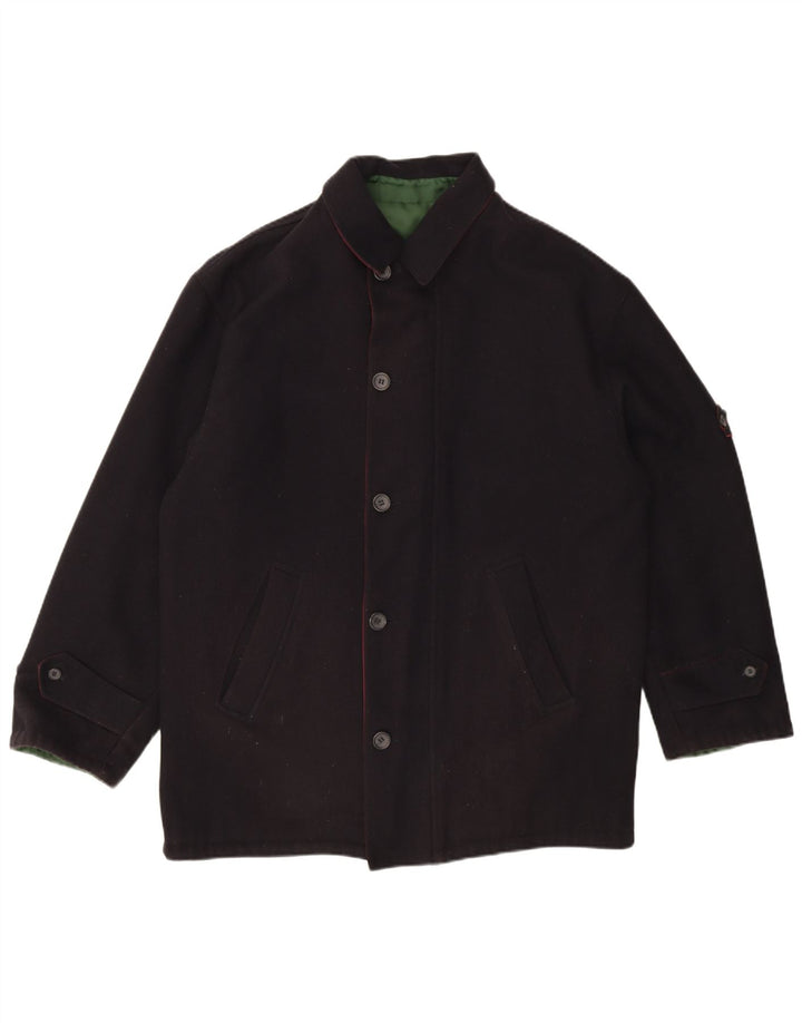 Ivy Oxford Veste réversible pour homme UK 40 Large Bleu marine en laine