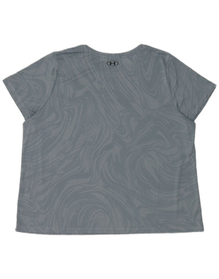 Under Armour T-Shirt Femme Top 2XL Bleu Géométrique Polyester