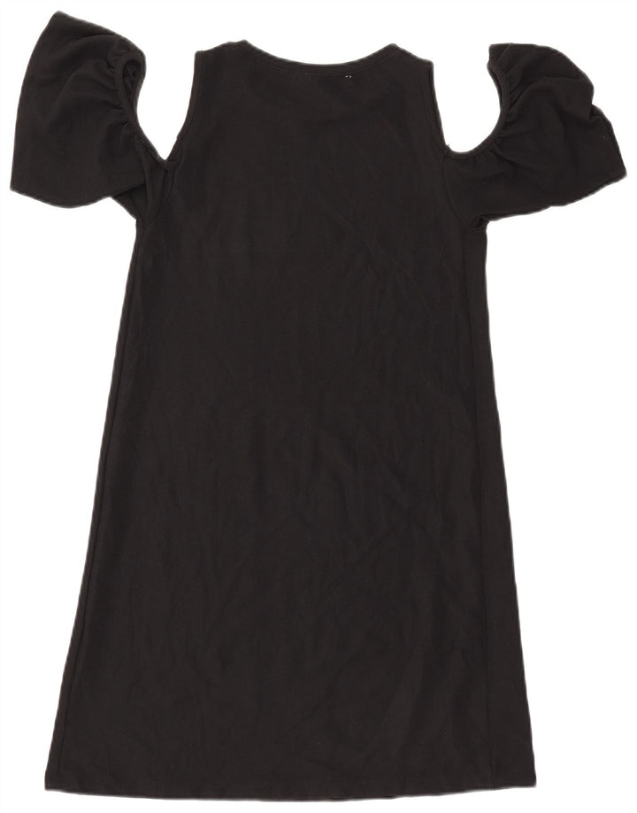 ZARA Femme Trafaluc Robe à épaules dénudées UK 8 Small Noir