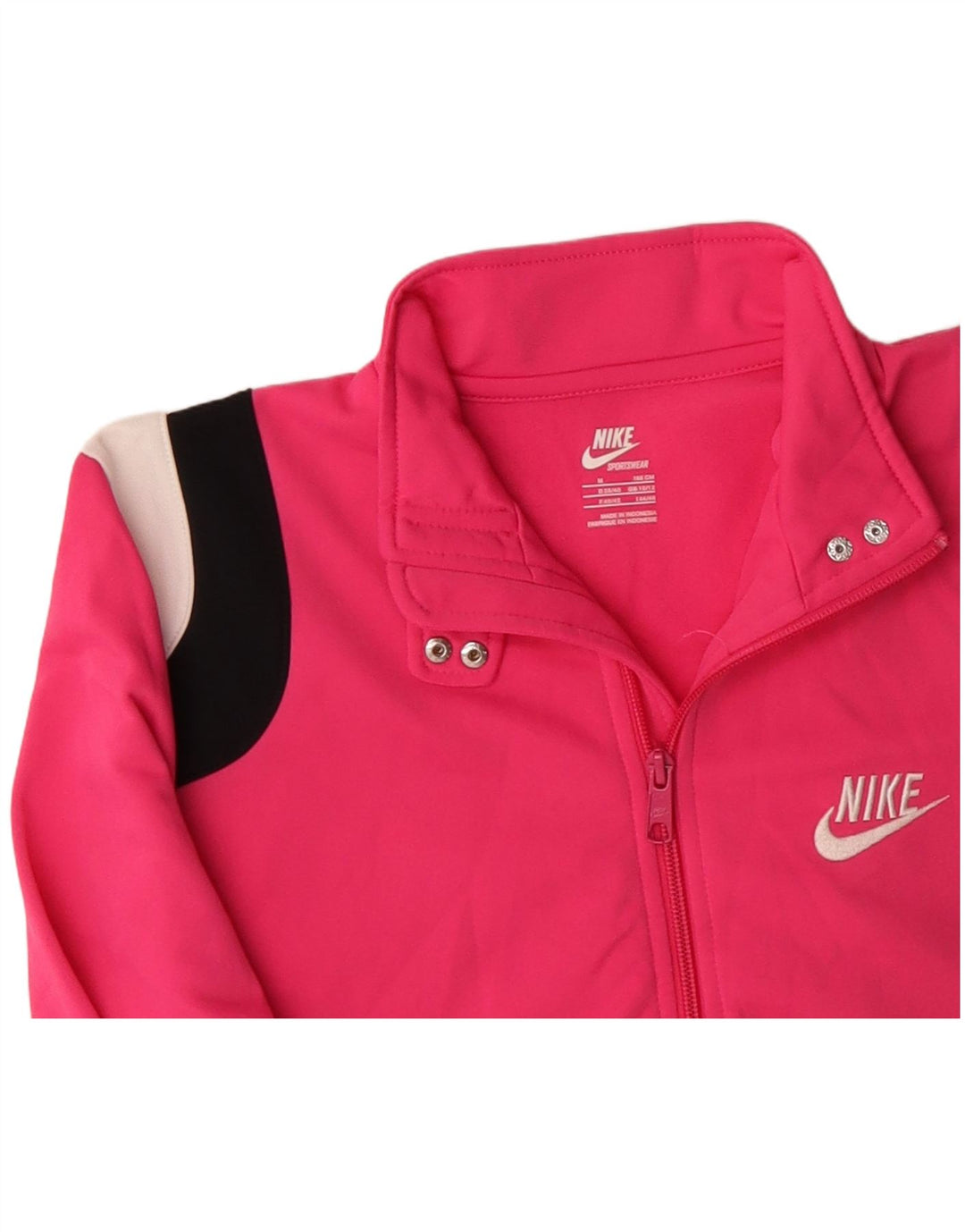 NIKE Veste de survêtement pour femme UK 12 Polyester color block rose moyen
