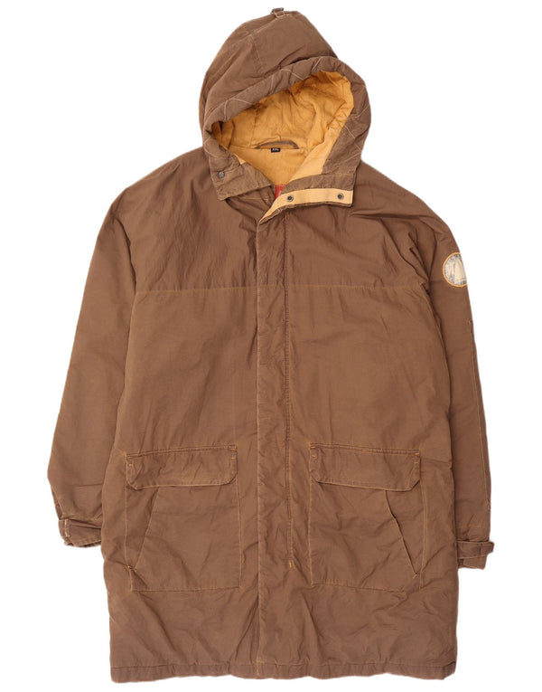 Murphy & Nye Manteau coupe-vent à capuche pour homme UK 44 2XL Marron Polyester