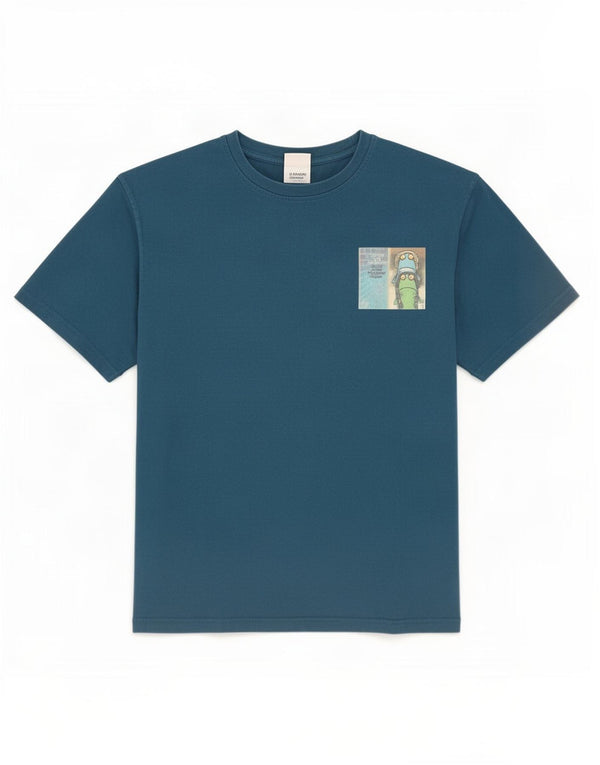 Weird Fish T-Shirt graphique pour hommes, grand coton bleu