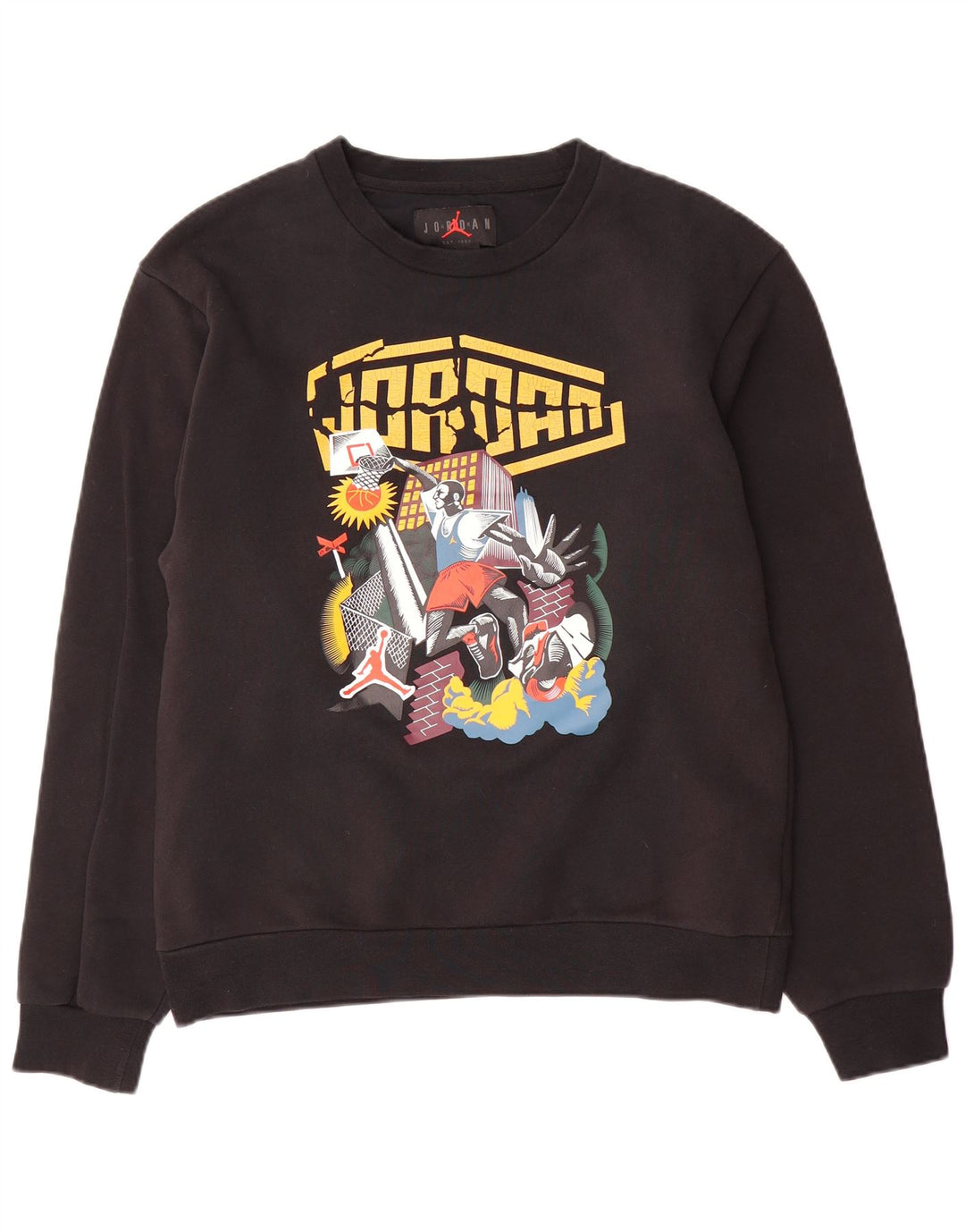Jordan Sweat-shirt graphique pour homme Petit coton noir