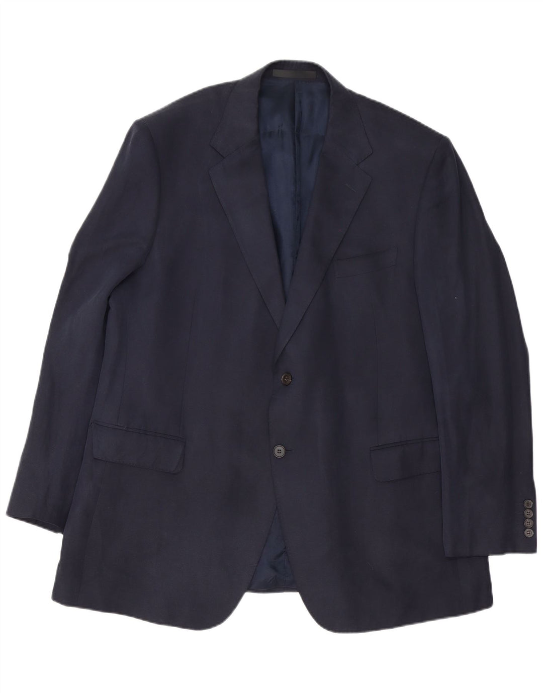 Marks & Spencer Veste blazer à 2 boutons pour homme UK 46 XL Bleu marine en soie
