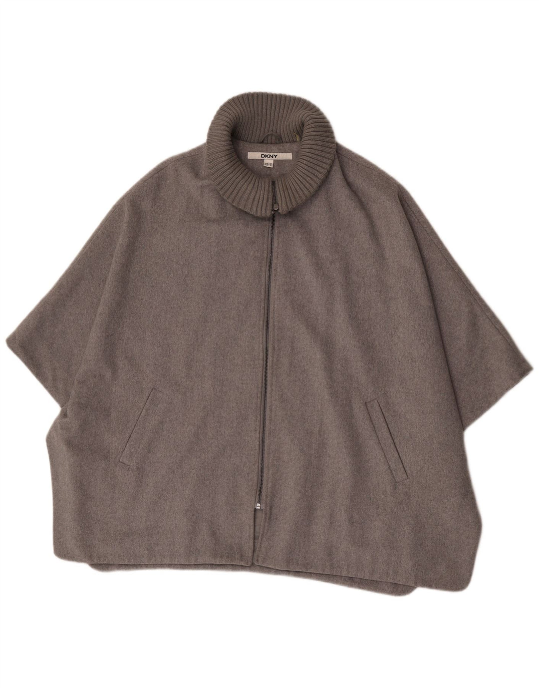 Dkny Manteau Cape Femme UK 6 XS Laine Grise