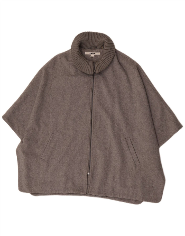 Dkny Manteau Cape Femme UK 6 XS Laine Grise