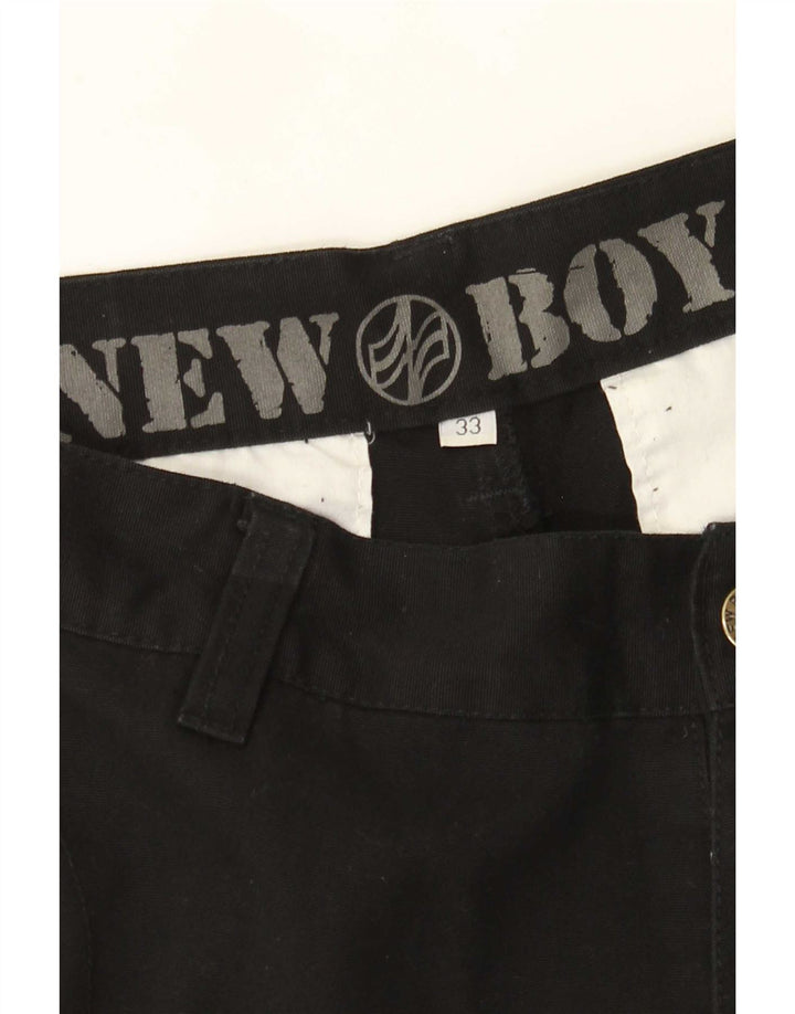 Pantalon cargo droit vintage pour hommes W33 L33 Noir