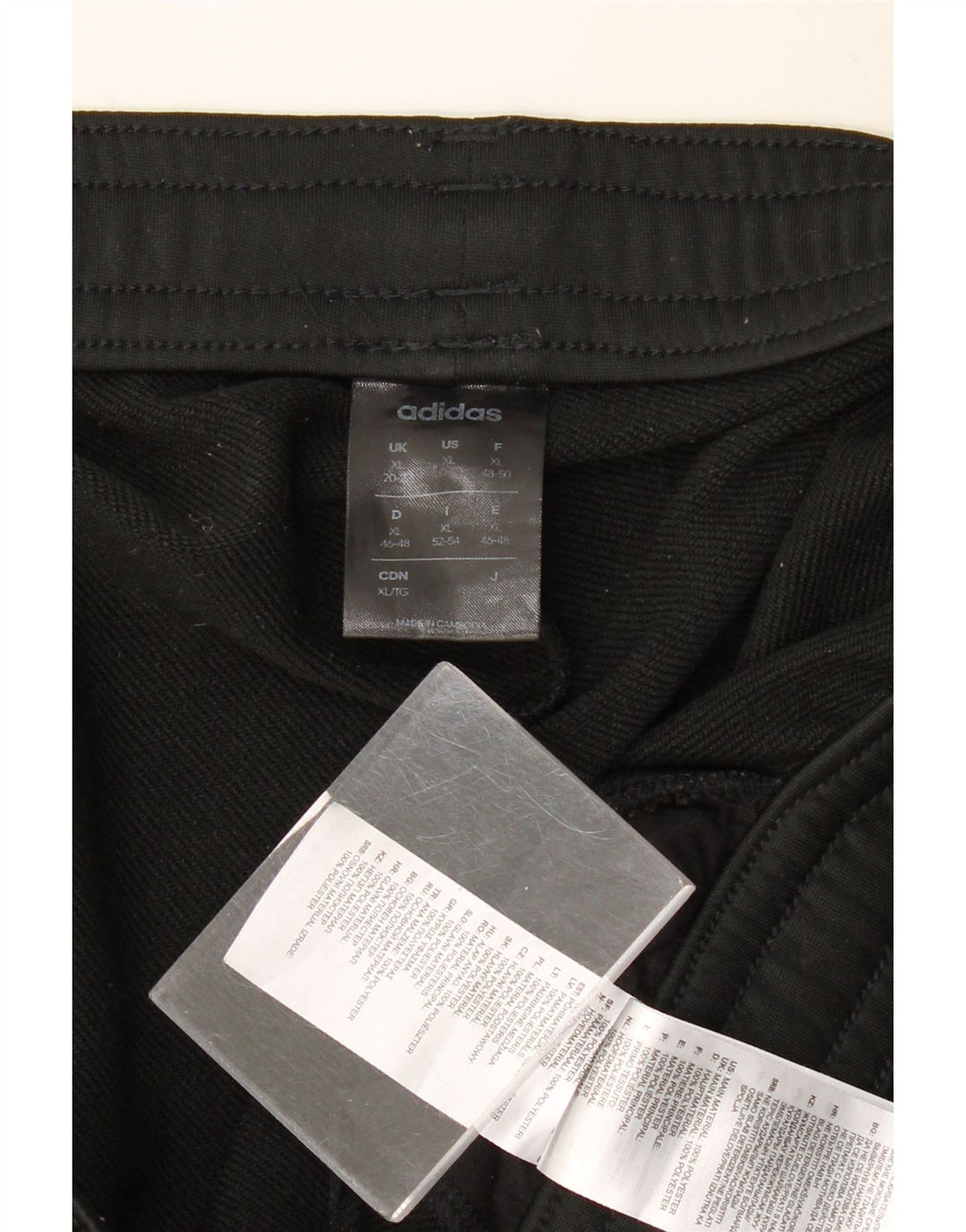 ADIDAS Pantalon de survêtement pour femme Joggers UK 20/22 XL Noir Polyester