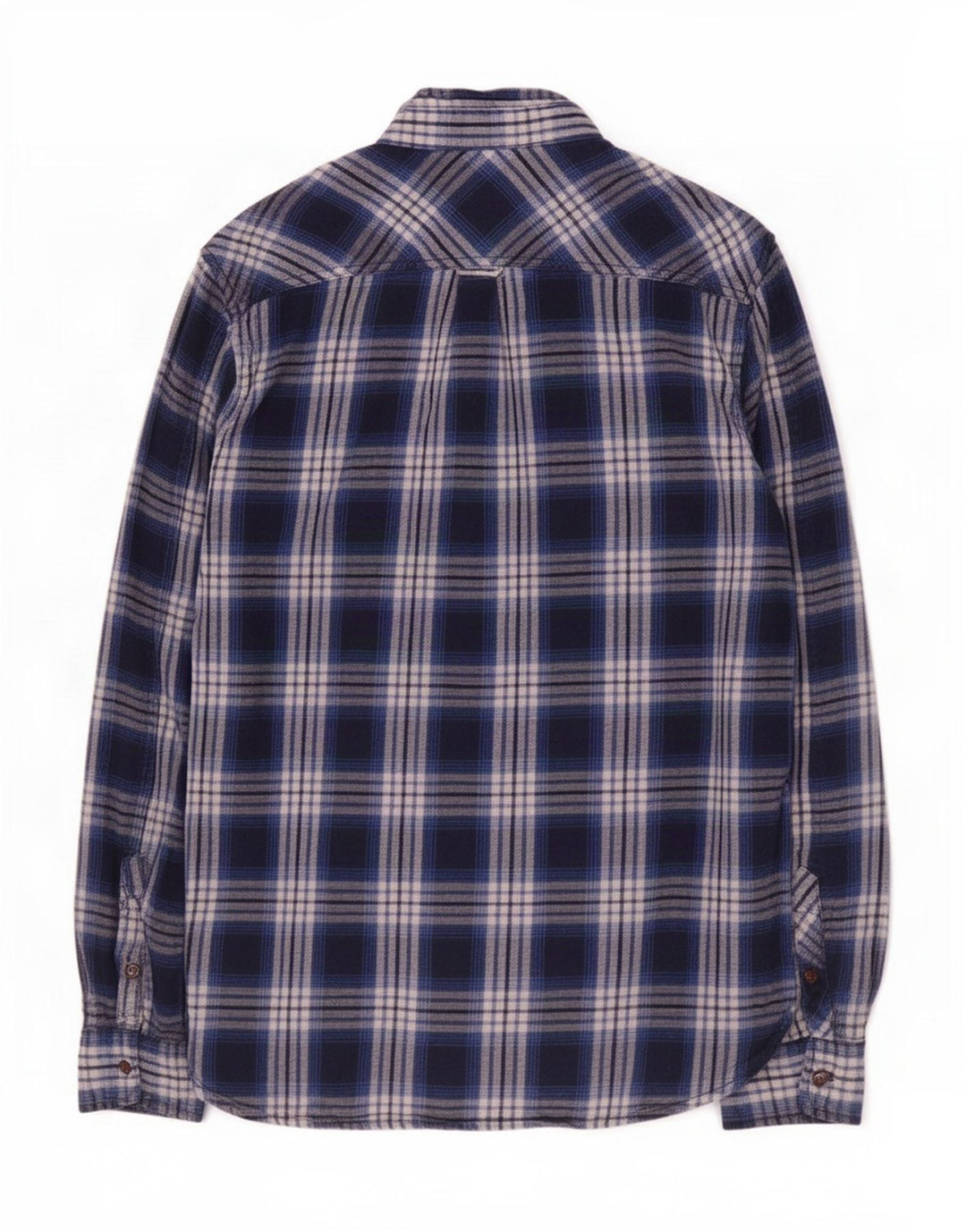 Superdry Chemise Regular Fit en Flanelle Homme Carreaux Bleu Marine Moyen