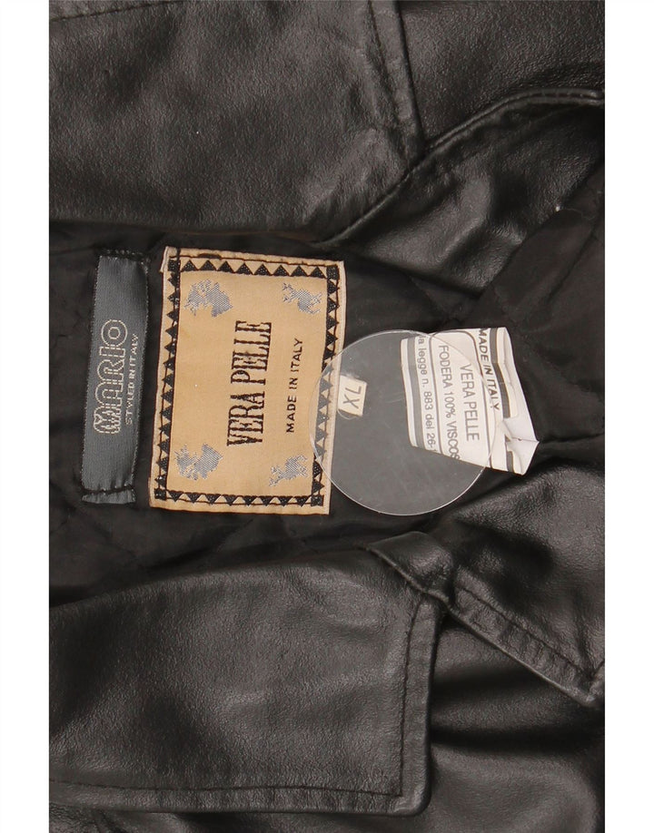 Veste en cuir homme vintage UK 42 XL Cuir noir