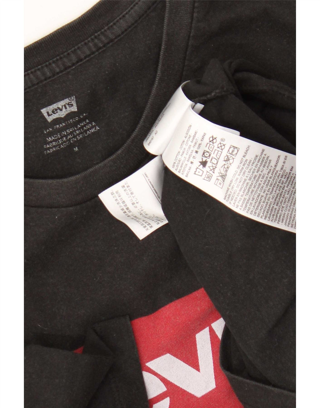 Levi's Tee-Shirt Graphic Homme Noir Moyen Coton