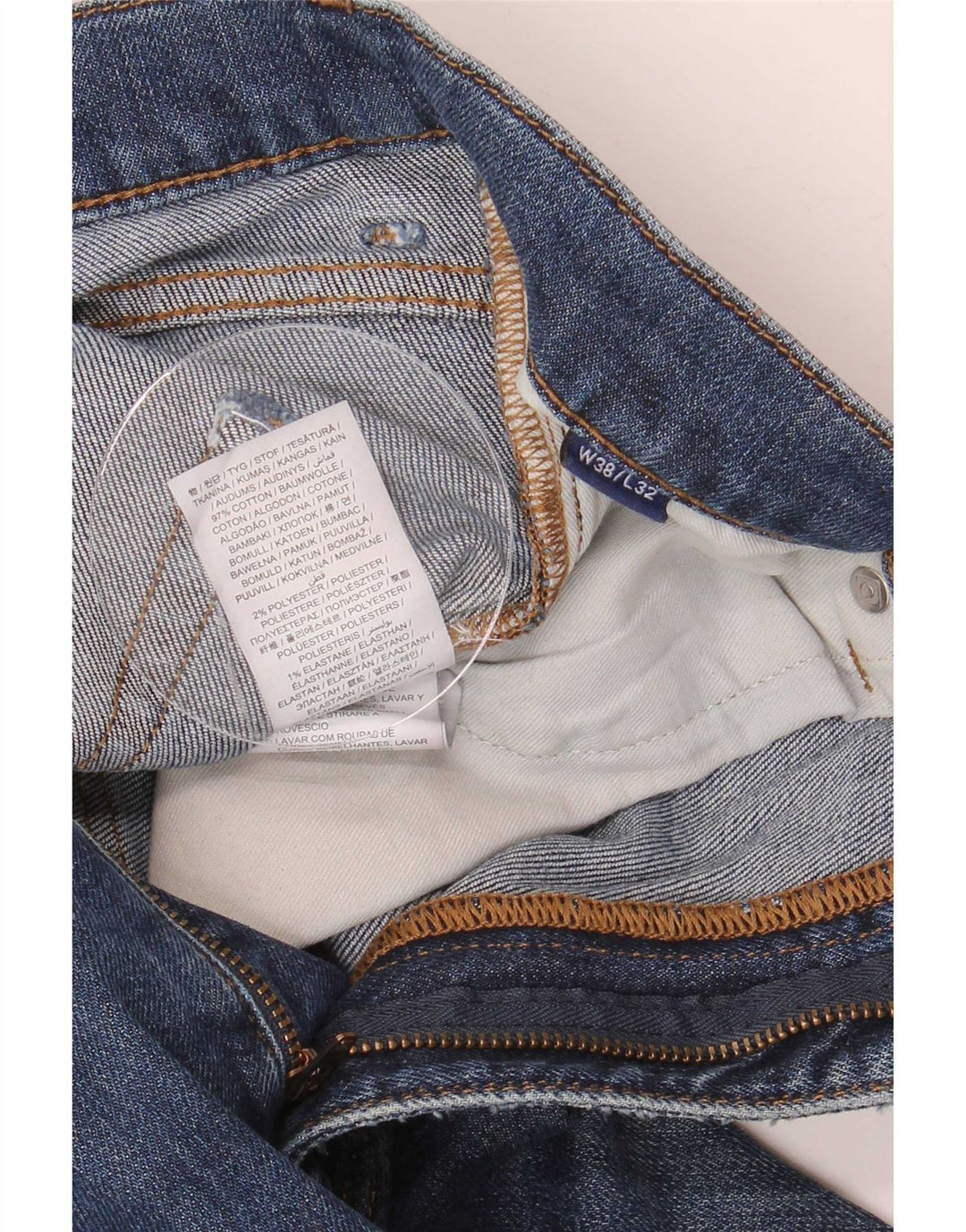Gant Jean droit homme W38 L32 bleu coton