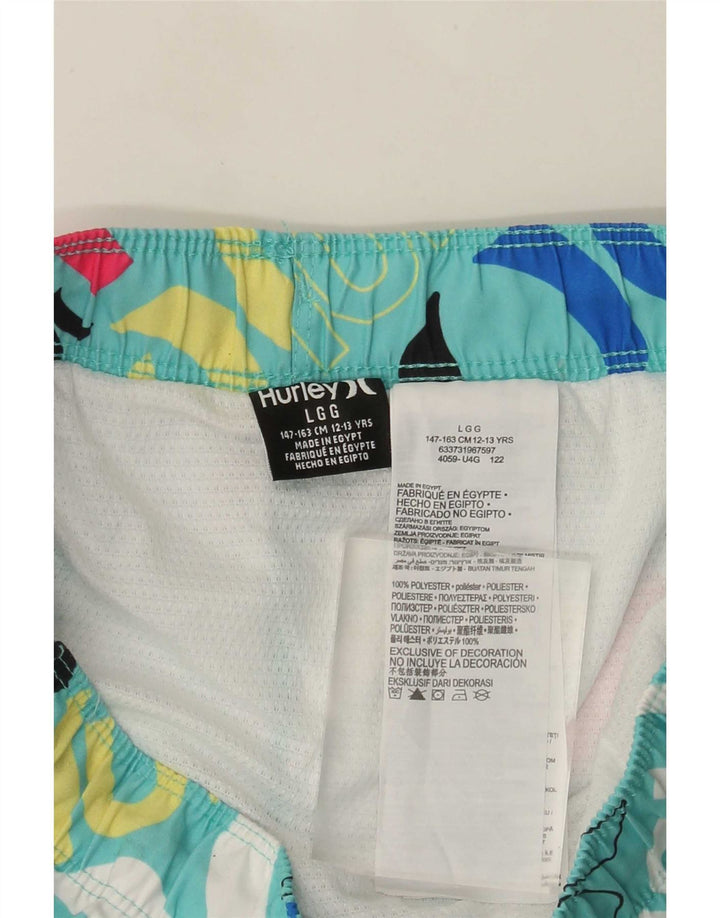 Hurley Short de Bain Graphique Garçon 12-13 Ans Grand Turquoise Polyester