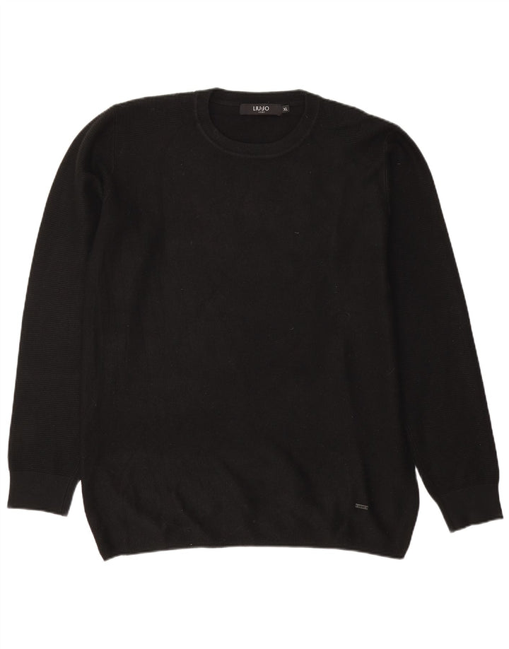 Liu Jo Pull Col Rond Homme XL Noir Viscose